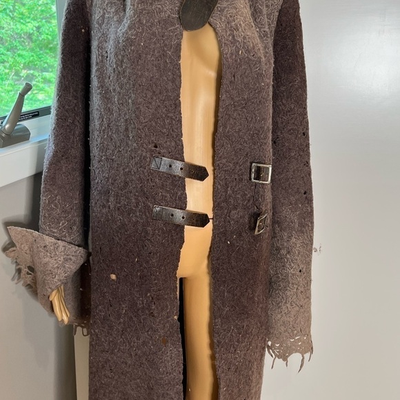 Casch by Gro Abrahamsson Sz 38 Boiled Wool Coat - Work of Art - Picture 9 of 16